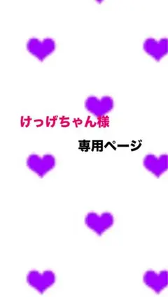 けっげちゃん様専用ページ