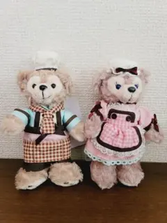 新品☆TDS　ダッフィー&シェリーメイ　ぬいぐるみバッヂ　スウィートダッフィー