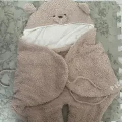 ジェラートピケ　gelato pique クマのフード付きおくるみ　タオル