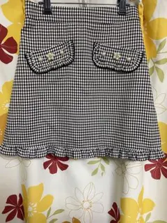 エブリン　ギンガムチェック フリル付きミニスカート