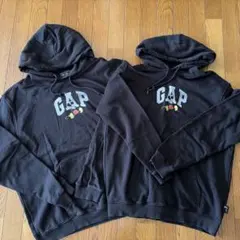 GAP ミッキーマウス パーカー ブラック　XL Mサイズ　お揃い2枚セット