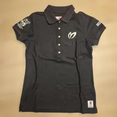 MASTERBUNNYEDITION ポロシャツサイズ5 ブラック美品 クロスミントサークルジャガード半袖ポロシャツ | MASTER BUNNY