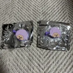 モンチッチ フロッキー前髪クリップ ガチャガチャ 紫 パープル