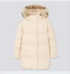 150 UNIQLO キッズ　ウォーム　パデット　コート　ファー付き　ダウン