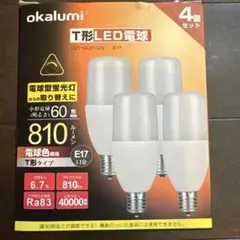 okalumi T型 LED電球 4個セット E17