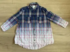 Letter BACK NUMBER チェック柄シャツ L