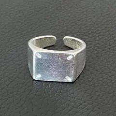 【セール】シルバー925 リング 指輪 スクエア メキシカン シンプル 13号