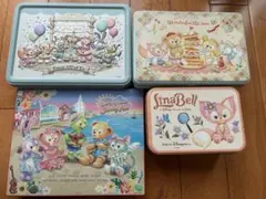 ディズニー　ダッフィー　 空き缶　４個セット