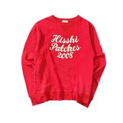 7AS1【TENJIKUYA】フロント刺繍　スウェット　赤　Y2K 古着used