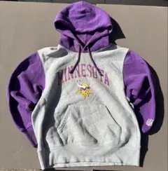 ぽ*ん様 NFL公式 ミネソタ・バイキングス スウェットパーカー Sサイズ　アメ