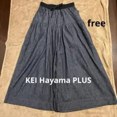 美品 KEI Hayama PLUS ワイドパンツ free 黒