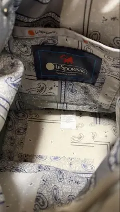 レスポートサック MED DRAWSTRING BAG シルバー 巾着 バッグ