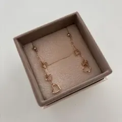 【ほぼ未使用】Samantha Tiara ハート チェーンピアス K18のサムネイル