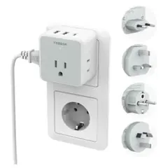 海外 変換プラグ TESSAN C/BF/O/SEタイプ コンセント 変換