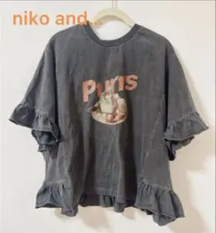 niko and…　フリルアソートキャットＴシャツ　Mサイズ