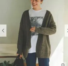 【2回使用】ペルーニットカーディガン DOORS DARK　GRAY