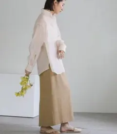 select MOCA リネンライクタイトスカート サンドベージュ M