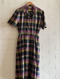 【美品・希少】《BURBERRYS》ヴィンテージ チェック柄 半袖 ワンピース