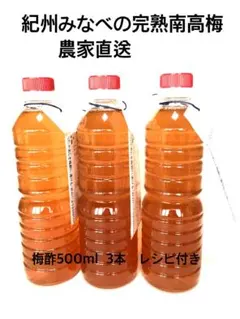 梅酢500ml 紀州みなべの南高梅の本場から農家直送　熱中症予防　白梅酢のサムネイル