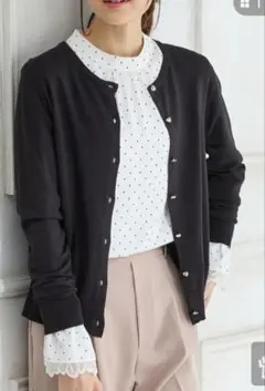 【新品】Honeysハート釦カーディガン　L