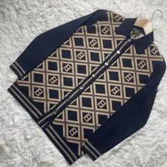 美品✨FENDI ニット カーディガン ズッカ柄 40サイズ L 希少 FFのサムネイル
