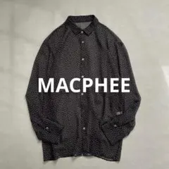 未使用近　マカフィー　タイニースタープリントウエストシェイプシャツ　とろみのサムネイル