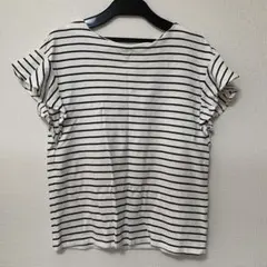 index ストライプ柄 フレンチスリーブ Tシャツのサムネイル