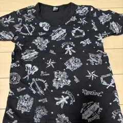 RAD CUSTOM 半袖Tシャツ ブラック 総柄 即購入可130のサムネイル