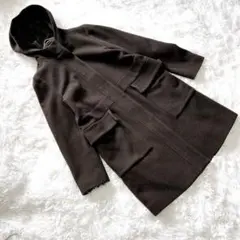 『アデイインザライフ』 (38) ロングフードコート ビッグポケット ウール