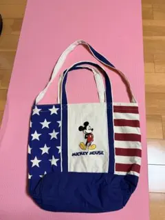 ミッキーマウス アメリカ国旗 トートバッグ