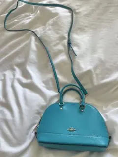 COACH ターコイズ ショルダーミニバッグ