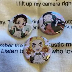 鬼滅の刃 円山ジェラートコラボレーション 缶バッジ 3点セット