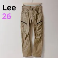 【Lee】リー　エドウィン 立体裁断ジップデザイン　ワークパンツ　ベージュ