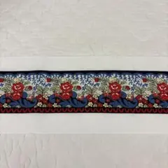 ソレイアード　ギャロンテープ　ブルーにレッドのバラ