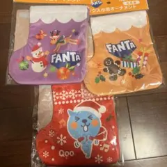 クー　ファンタ　ソックス巾着オーナメント　コカ・コーラ　クリスマス　Qoo