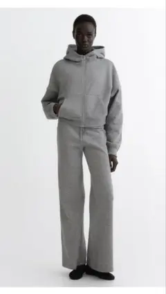 今期H&M/フレアスウェットパンツ/GRY/S