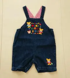MIKI HOUSE デニム オーバーオール 90サイズ レトロ