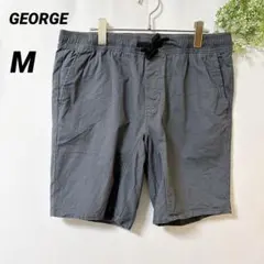 GEORGE 【M】イージーショートパンツ グレー ウエストゴム 紐付き