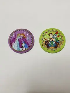 ディズニー 刺繍缶バッジ アナ雪 トイストーリー