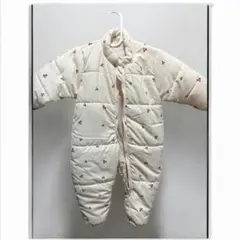 花柄ロンパース　雪遊び用　ジャプスーツ