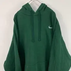 USA古着 ナイキ NIKE 刺繍 パーカー 緑