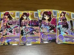 アイカツオンパレード ローズボンボンコーデ 紫吹蘭 4枚セット アイカツ