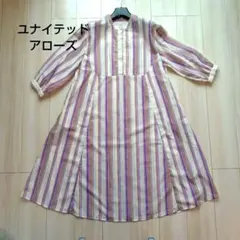URBAN RESEARCH DOORS リネン混ストライプシャツワンピース