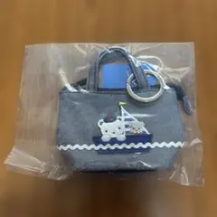 新品未使用 familiar ミニデニムバッグ ファミリア 青 - メルカリ
