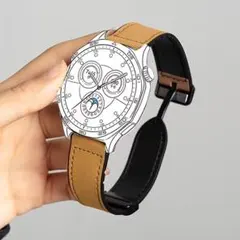 腕時計ベルト　マグネットタイプ　22mm　ライトブラウン