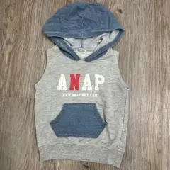 ANAP フード付きパーカー 100cm グレー/デニム【美品】