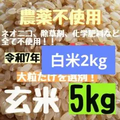 【袋数限定値下げ】農薬不使用 化学肥料不使用 玄米 米のサムネイル