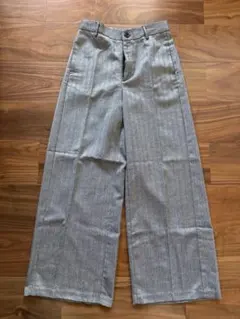 GU ツイードワイドパンツ グレー M