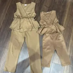 【petit main】プティマイン　ペプラムセットアップ 2点