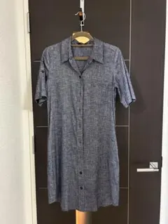 theory ブルー シャツワンピース 半袖　M